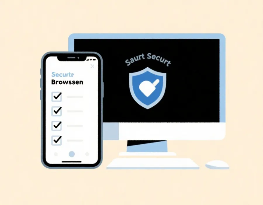 安全访问与新手使用建议示意图